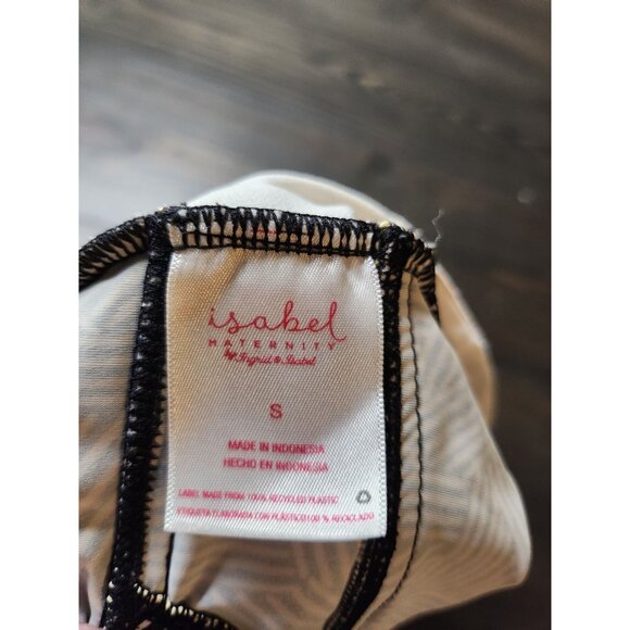 Ingrid & Isabel Maternity Black & White Strappy Back‎ Tankini Swim Top Small - Picture 5 of 7